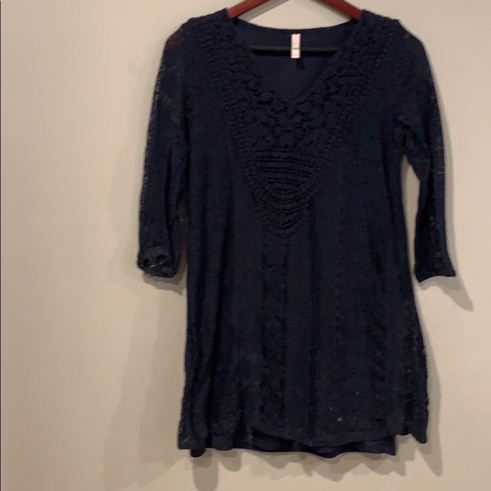 3/4 sleeved knit mini dress